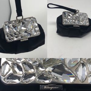 Preowned With Bag Ferragamo Black Rhinestone Bag